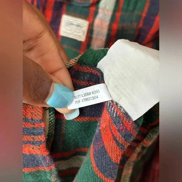 Denim & Supply Ralph Lauren Cotton Plaid Button Casual Long Sleeve Size L - Picture 7 of 10